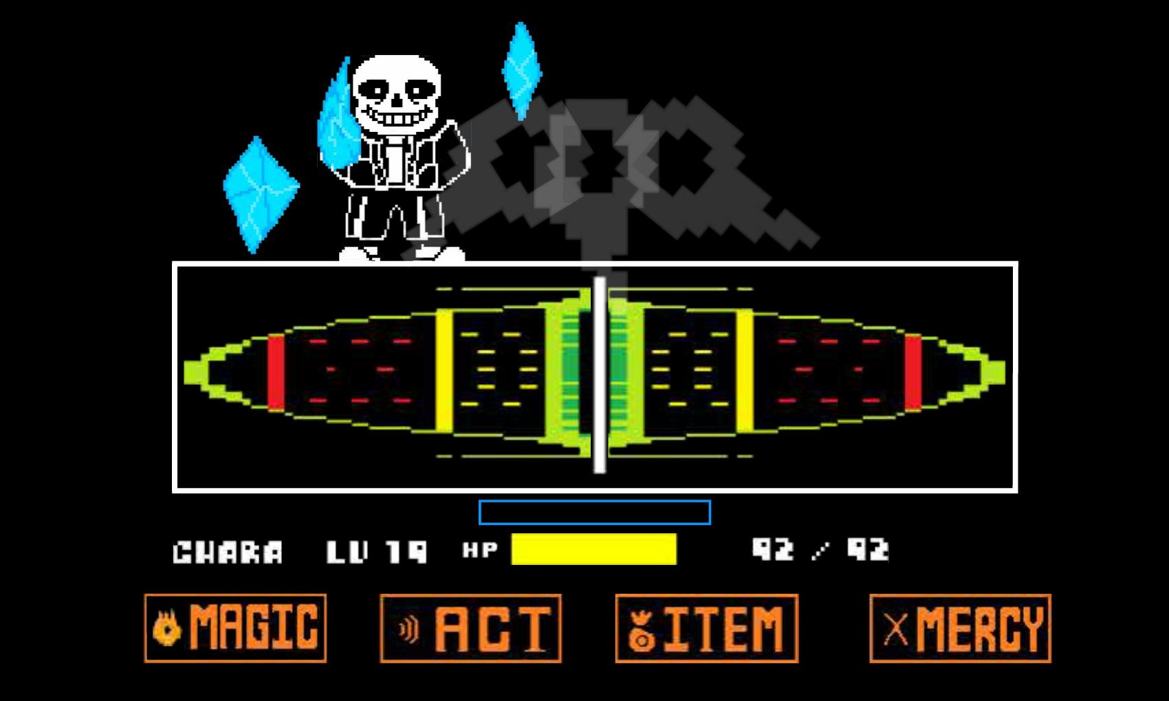 元素传说冰霜sans战(第四次屠杀)第一阶段前三回合[动画](无声)