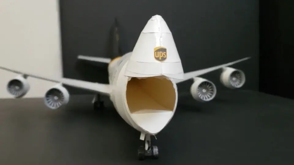 UPS 747-8 Cargo 纸模型制作_哔哩哔哩_bilibili