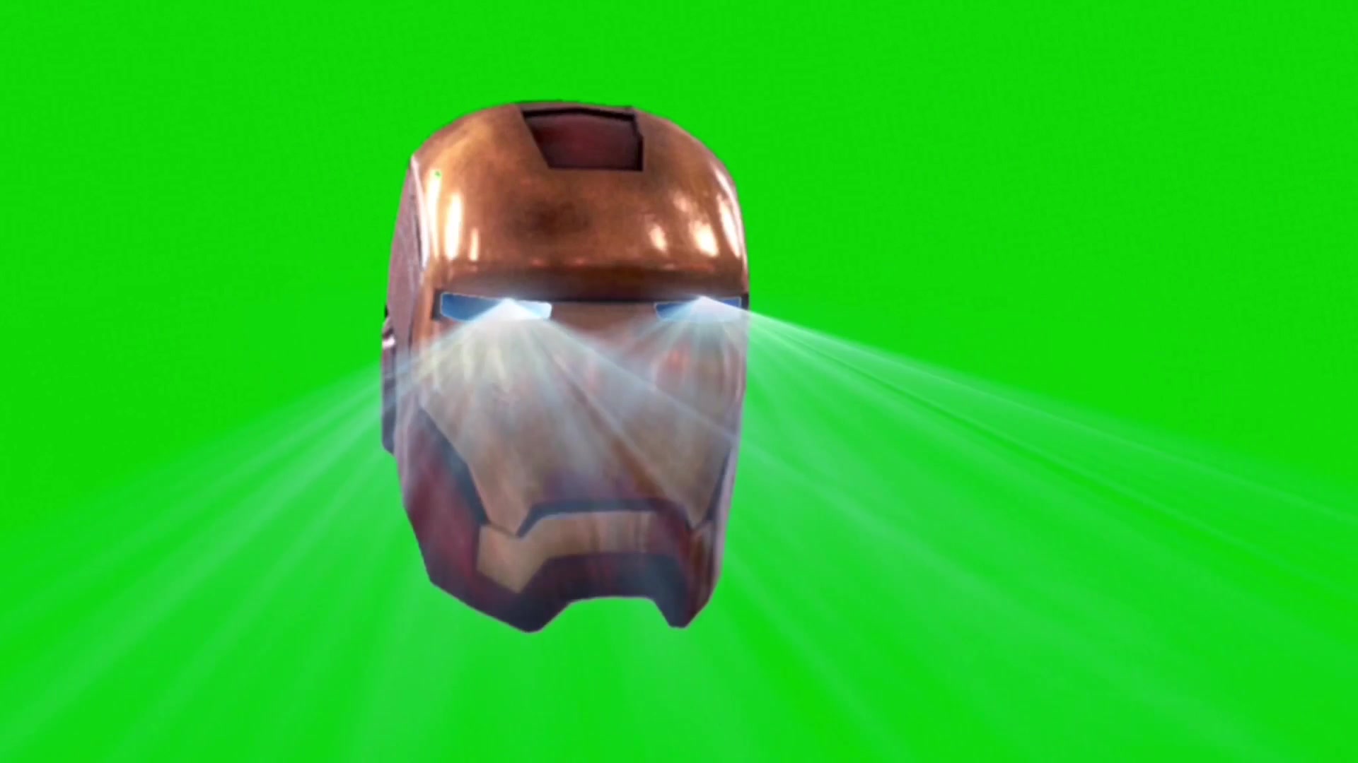 绿幕抠像钢铁侠头盔视频素材