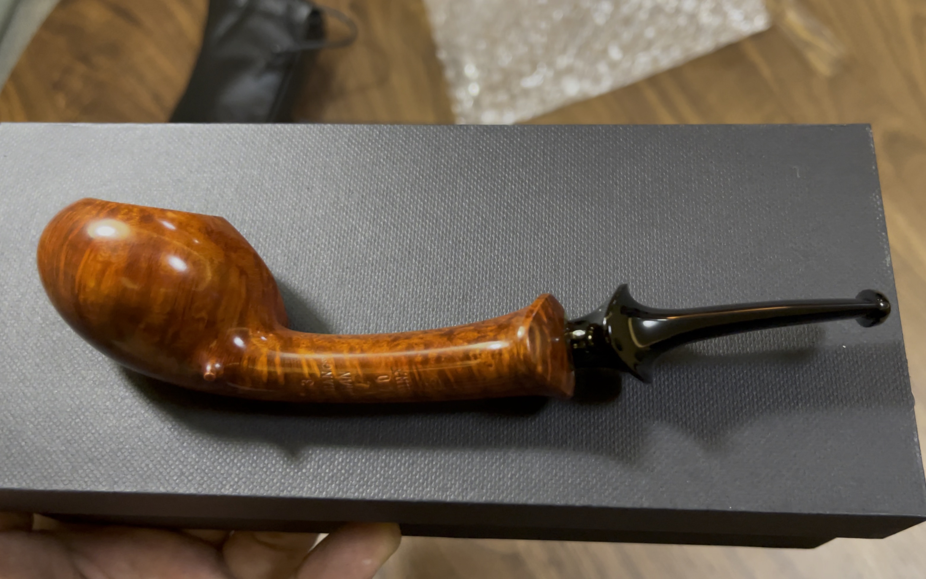 张国辉工作室联名款烟斗,战平14号长柄河豚开箱