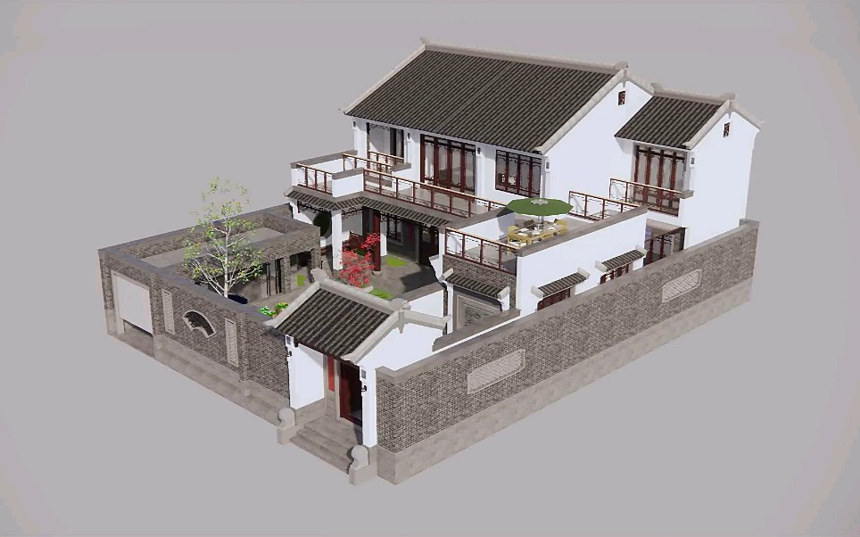 这款北方中式农村小院,太吃香了 #古风# #北方四合院#_哔哩哔哩_bili