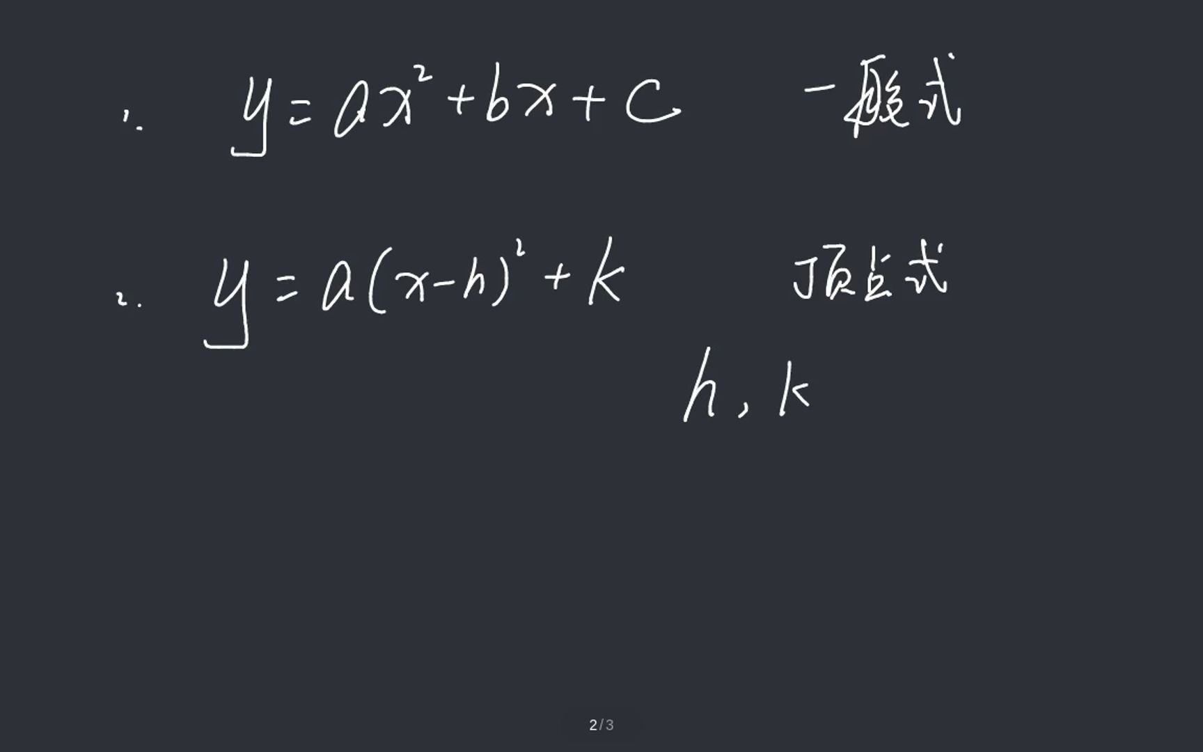 初三知识点 顶点式讲解哔哩哔哩bilibili