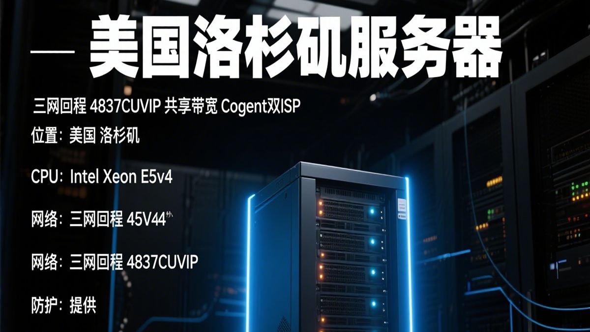 【高性能服务器】美国洛杉矶三网回程 4837CUVIP | Cogent 双 ISP 加持 稳定低延迟!