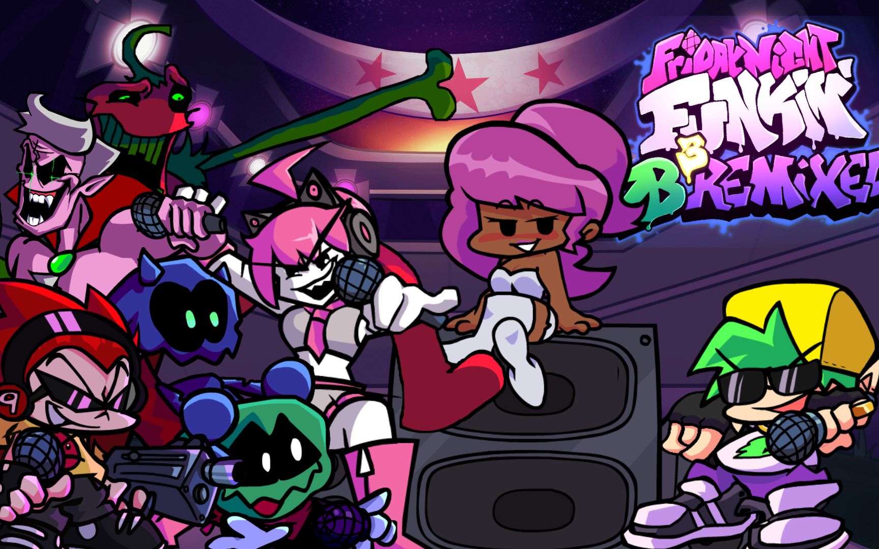 fnf超优质模组 b3 remixed 大更新 全流程_音游热门视频