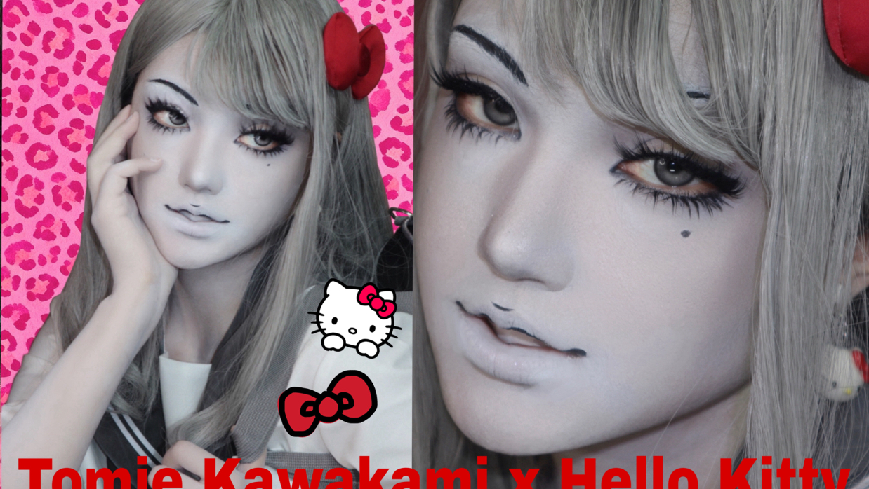 Angelica｜没拉饱和度！富江cos妆面！hellokittyx辣妹富江手办cos