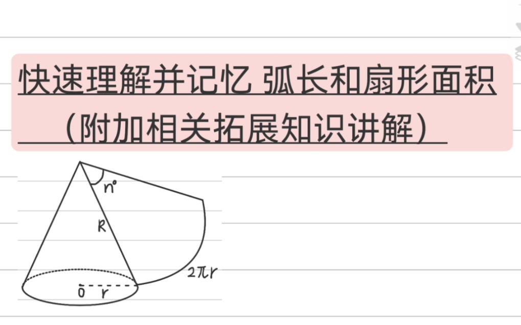 [图]九年级上册数学｜快速理解记忆 弧长和扇形面积公式｜