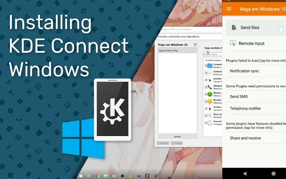 【KDE Connect】在 Windows 上安装 KDE Connect 实现文件互传、通知同步(生肉)哔哩哔哩bilibili