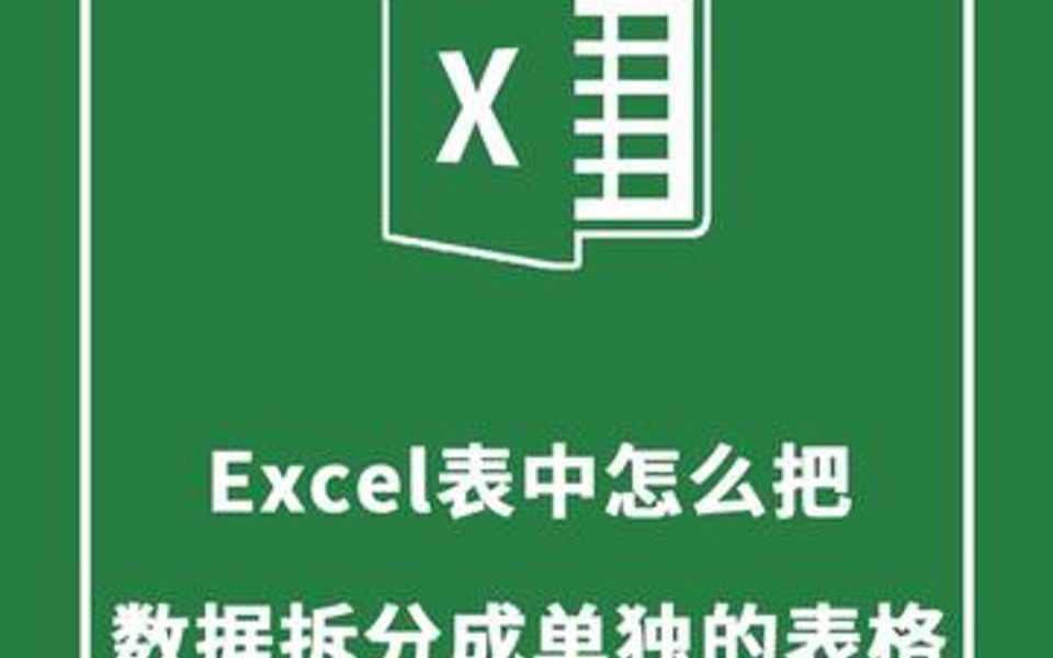 Excel表中怎么把数据拆分成单独的表格哔哩哔哩bilibili