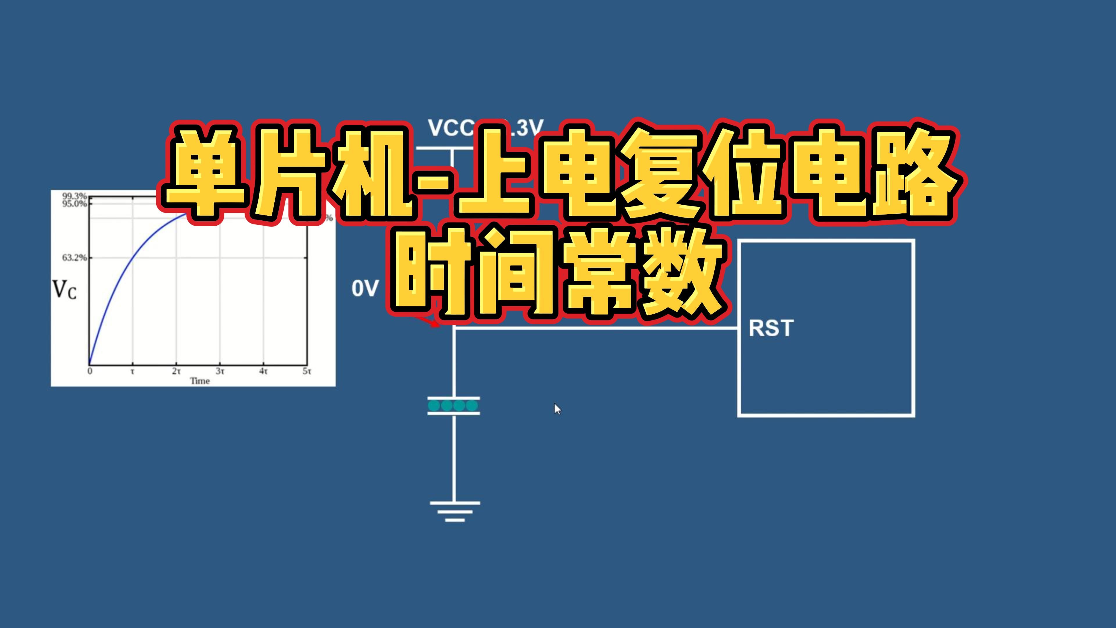 单片机  常见上电复位电路 时间常数计算哔哩哔哩bilibili