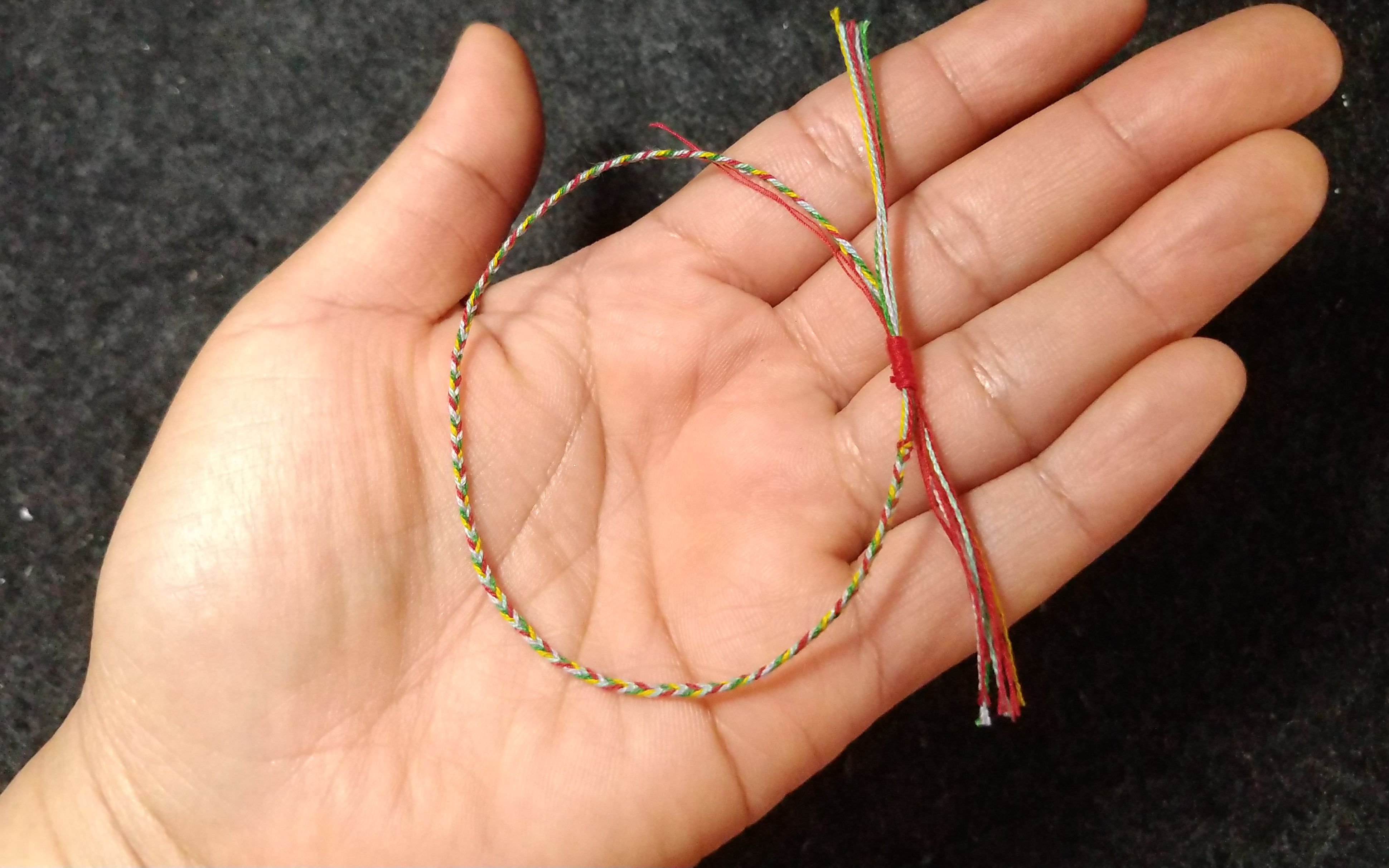 从零开始编一条端午五色手绳