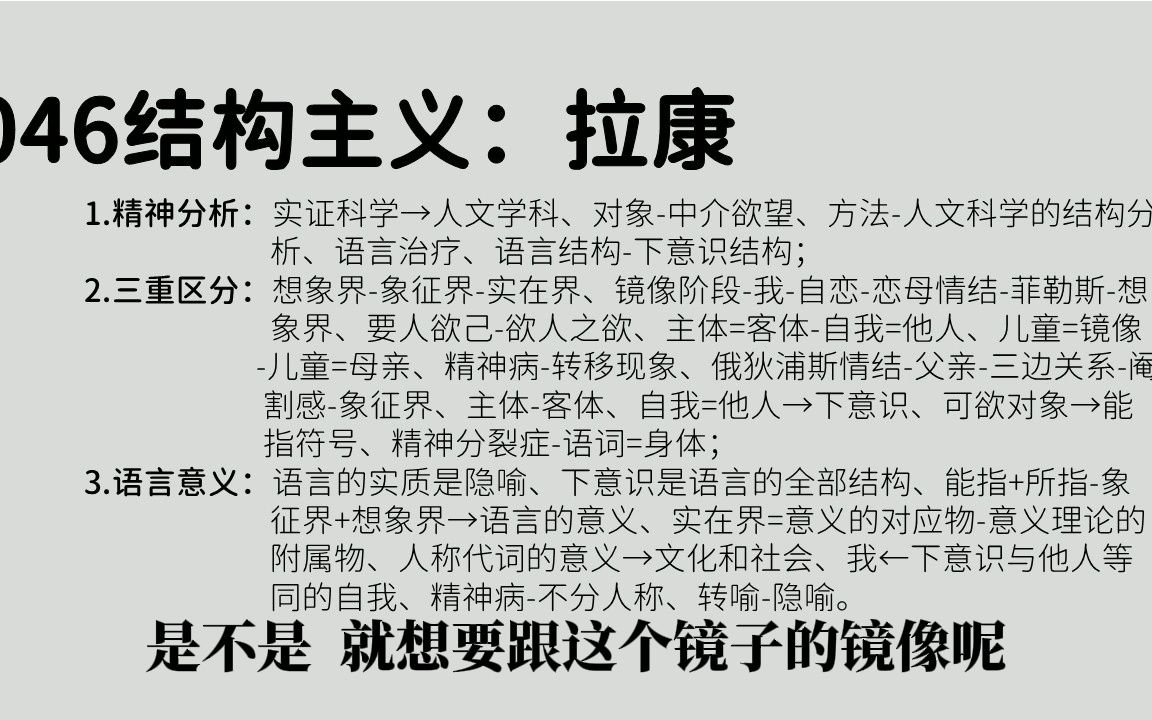 字幕版-046拉康:结构主义,语言治疗,下意识结构,想象界,象征界