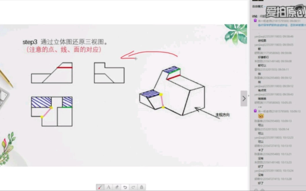 【浙江选考技术网课第14期】朱一帆老师教你顺利快速地进行三视图的立体还原?(主讲:朱一帆老师)哔哩哔哩bilibili