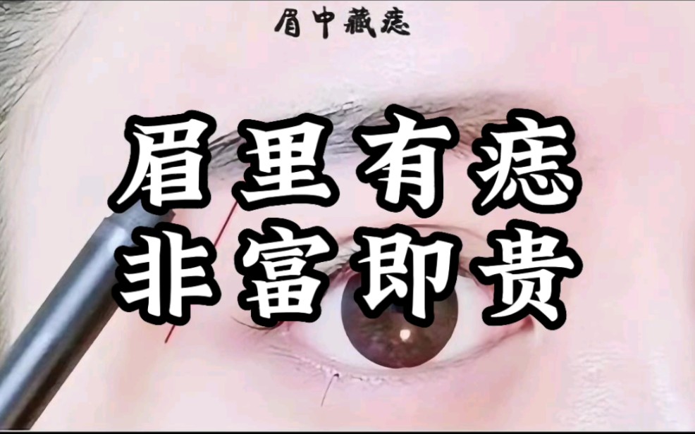 眉里有痣,非富即贵.哔哩哔哩bilibili