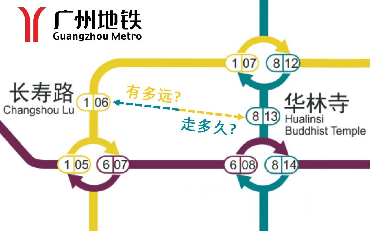 【广州地铁】有多近? 8号线华林寺站工地 → 1号线长寿路站 地面步行展望POV哔哩哔哩bilibili