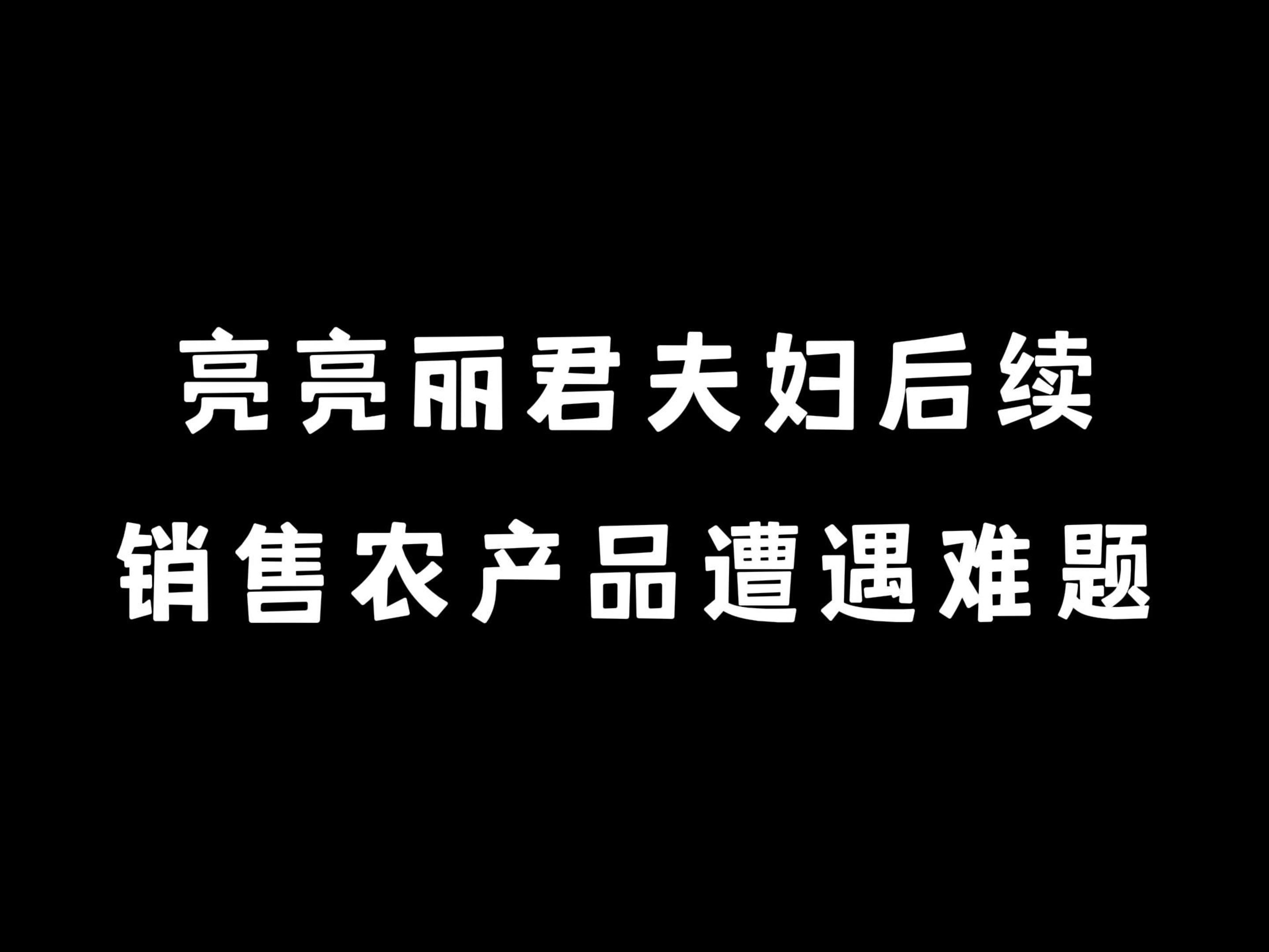 [后续] 亮亮丽君销售农产品遭遇难题哔哩哔哩bilibili