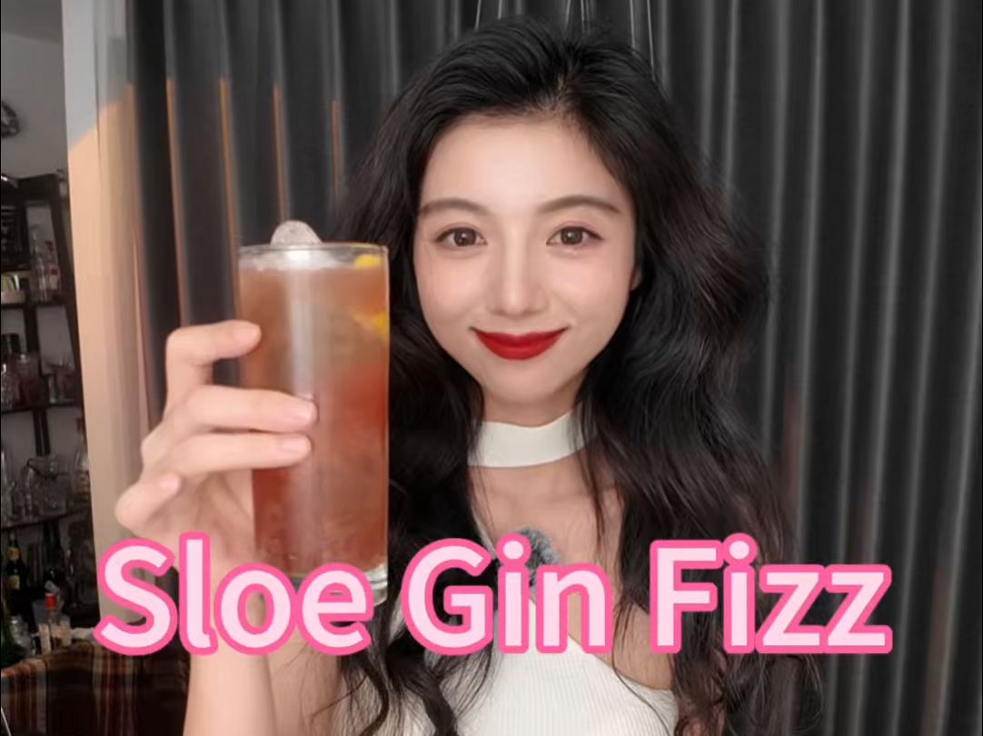 Sloe Gin Fizz | 黑刺莓金菲士 | 来点儿酸梅汤哔哩哔哩bilibili