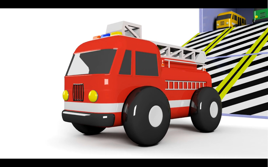 小汽车动画 消防车公交车工程车,你喜欢哪一个?