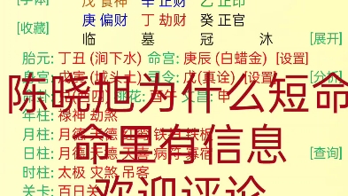 陈晓旭八字解析哔哩哔哩bilibili