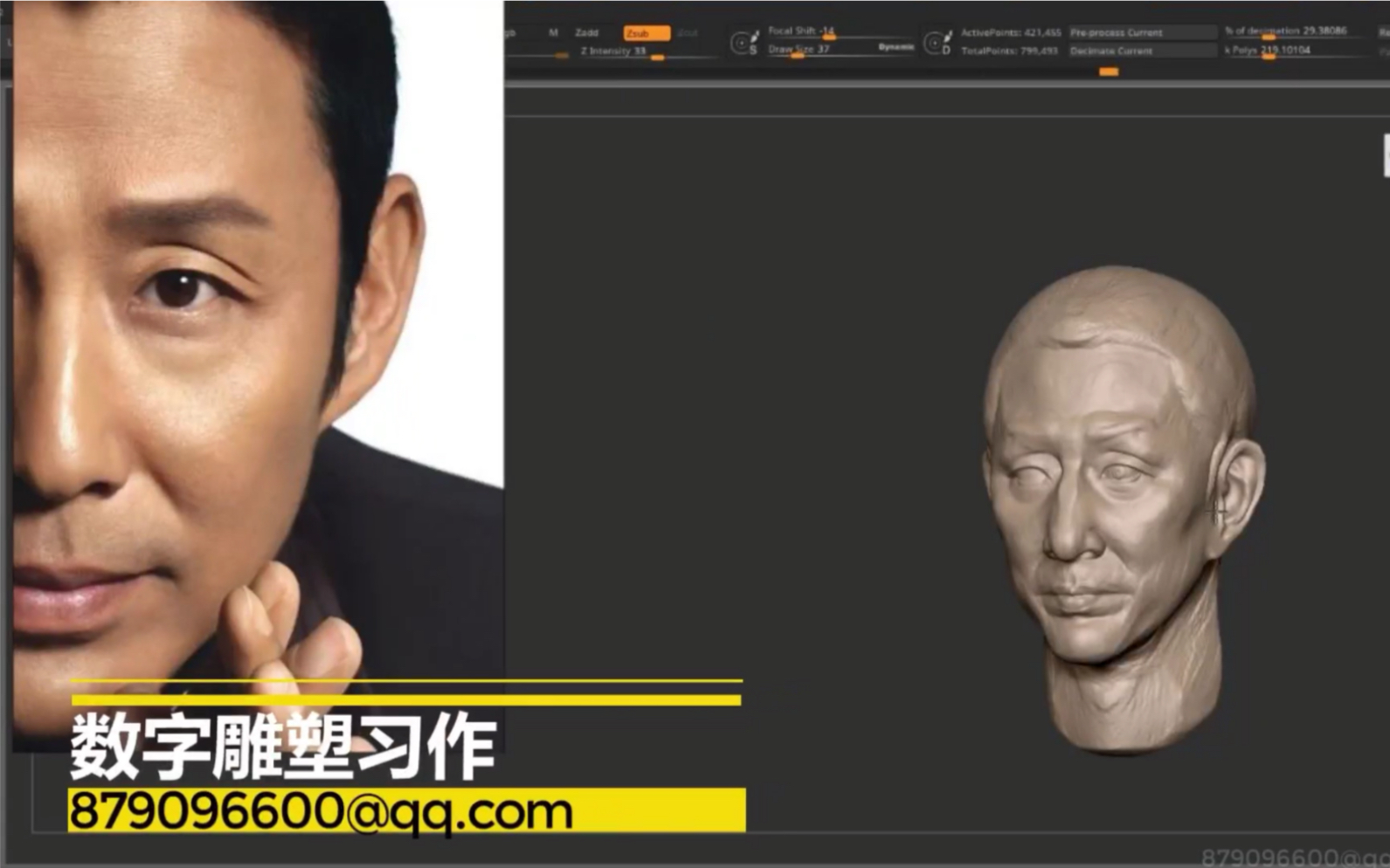 数字雕塑习作 肖像 软件zbrush blender哔哩哔哩bilibili