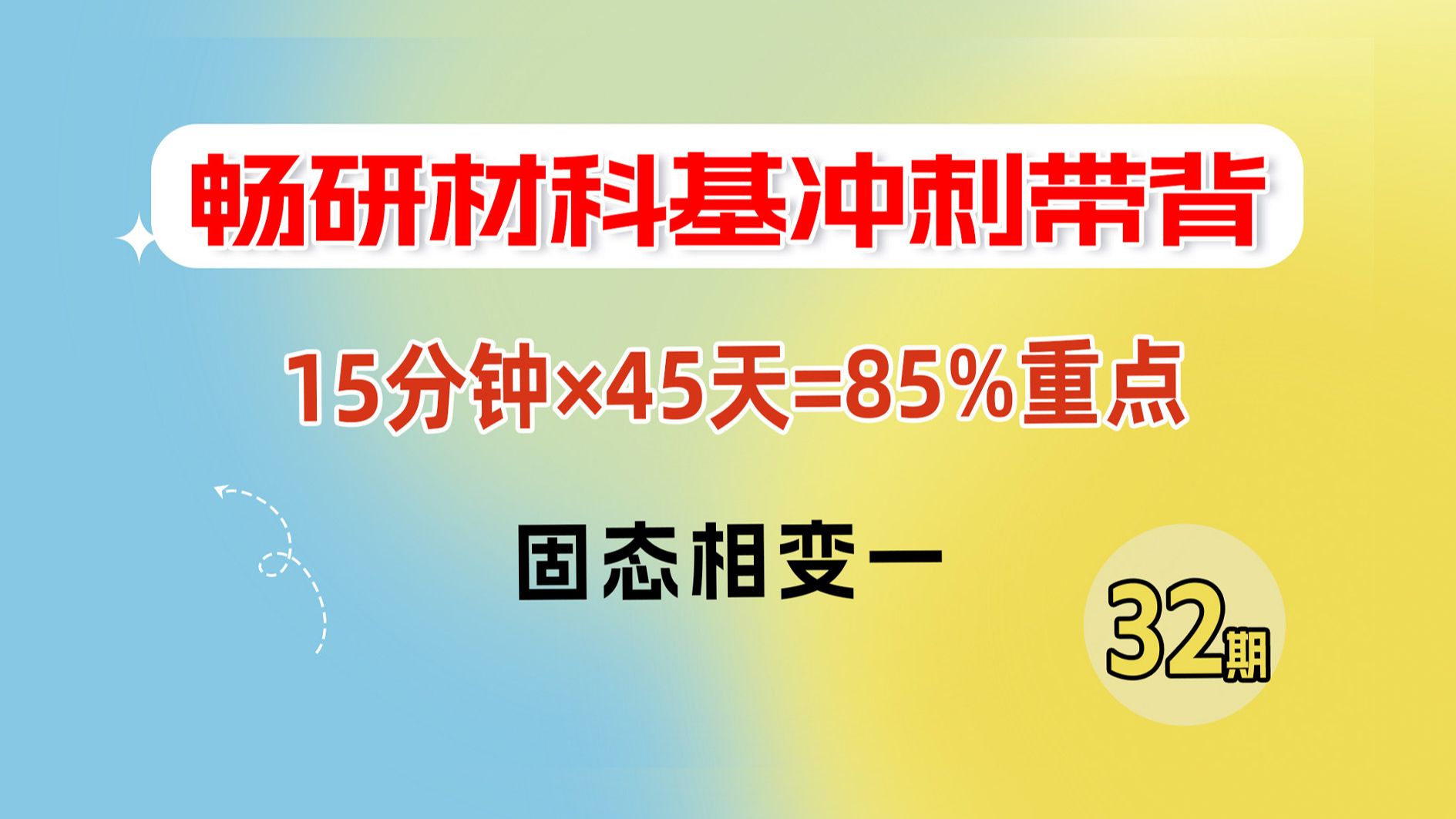 【2024畅研材科基带背】第32期固态相变一 材料科学基础 冲刺知识点带背 畅研考研哔哩哔哩bilibili