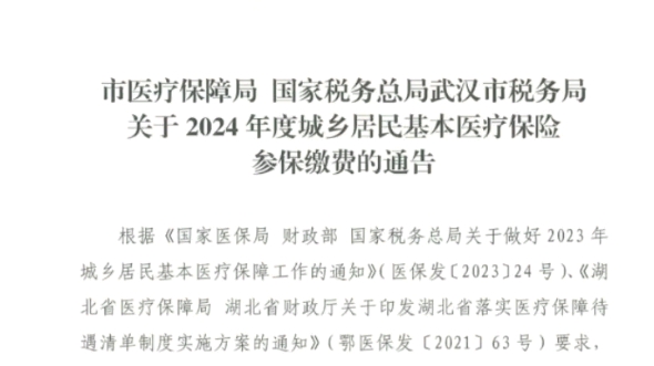 关于2024年度城乡居民基本医疗保险参保缴费的通告哔哩哔哩bilibili