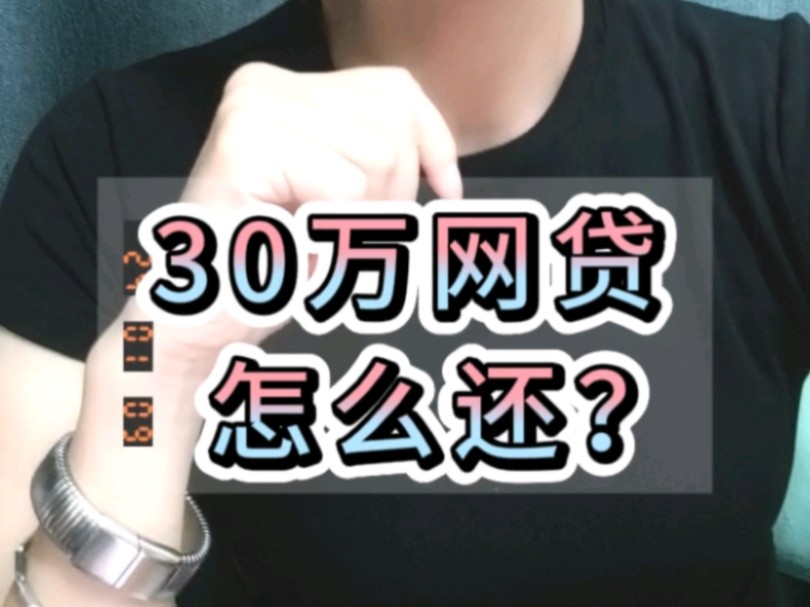 30万网贷,怎么还?三种解决方案~哔哩哔哩bilibili