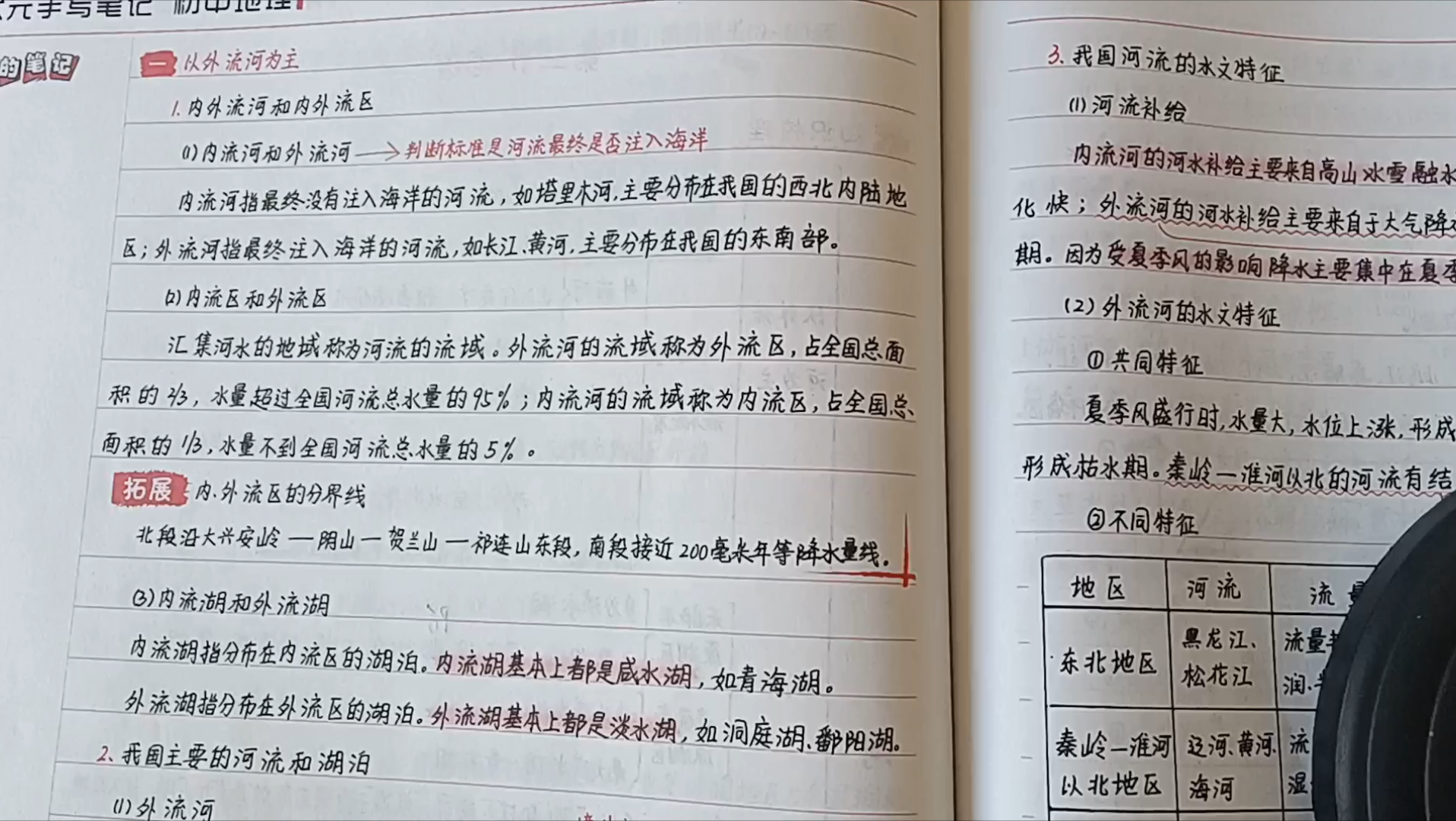 初中地理(八上)第十二章,第三节:内流河、外流河、内流区、外流区的概念哔哩哔哩bilibili