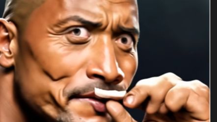 【cyf/ai】巨石强森吃自己手手!