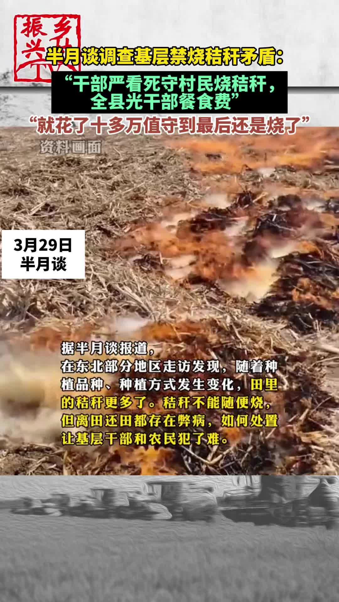 半月谈调查基层禁烧秸秆矛盾:干部严看死守村民烧秸秆哔哩哔哩bilibili