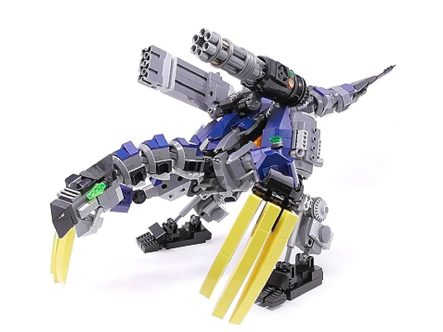 乐高剑龙战斗形态机甲搭建