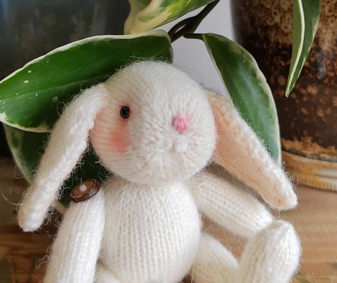 棒针玩偶:长牙牙的圣诞兔素体