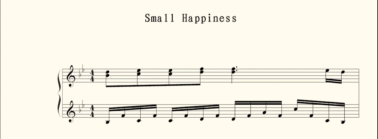 《情书》ost-small happiness 钢琴谱对照钢琴曲_哔哩哔哩_bilibili