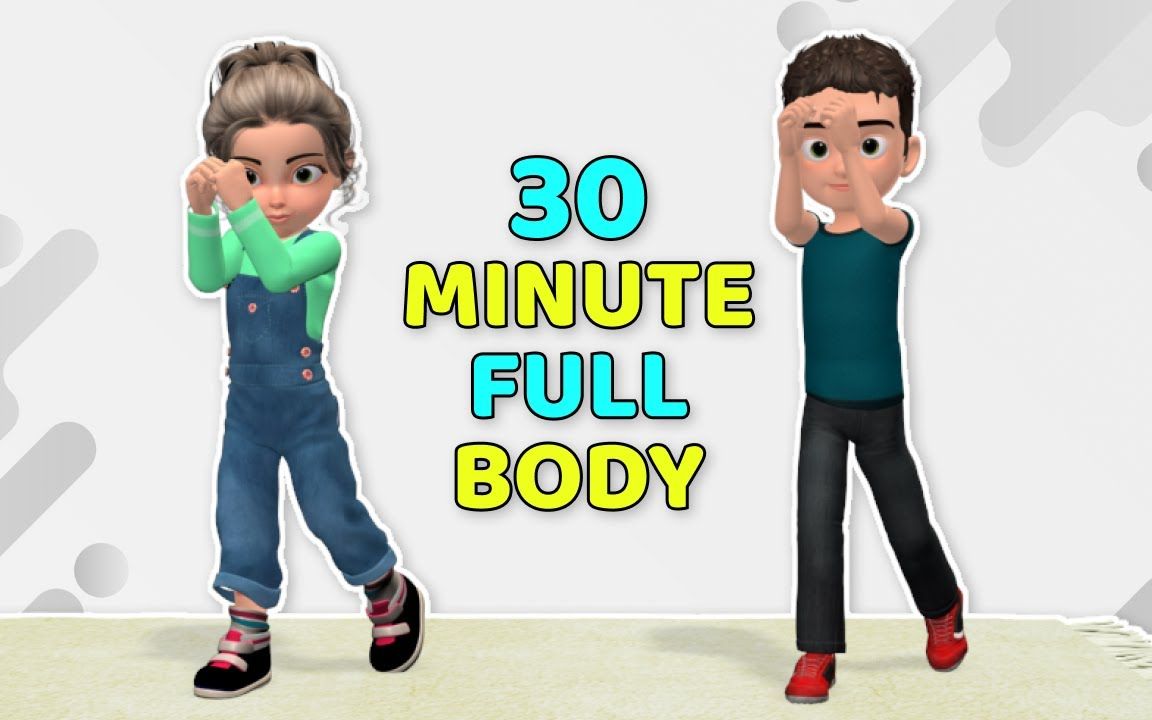 [图]【YouTube Little Sports搬运】30 MINUTE FULL BODY WORKOUT - KIDS EXERCISE