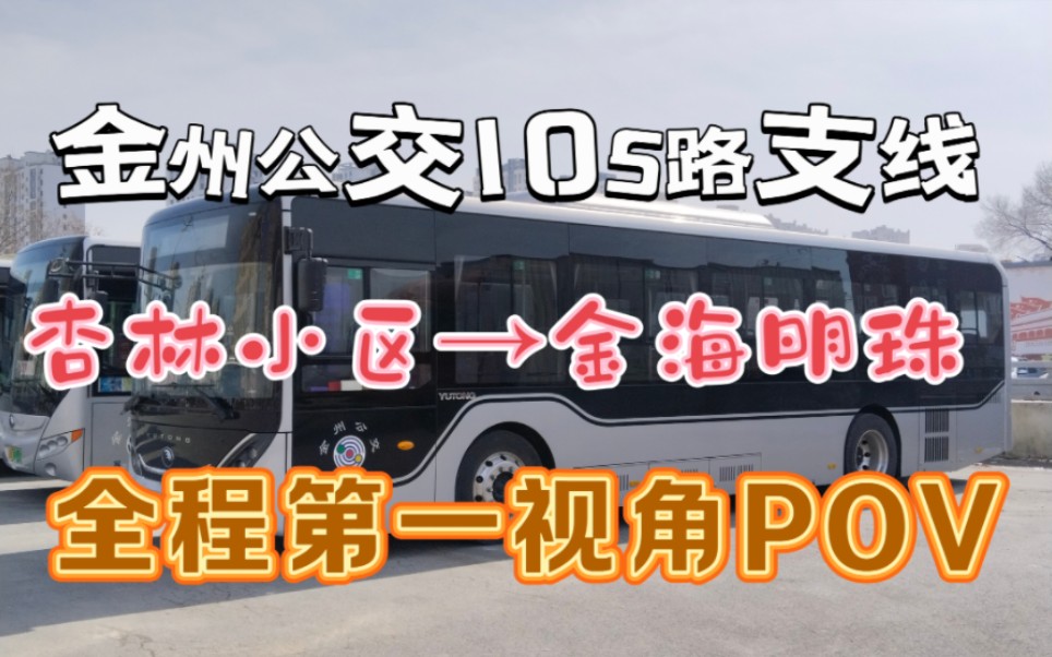 【吞掉正线的支线】金州公交105路支线(杏林小区→金海明珠)全程第一