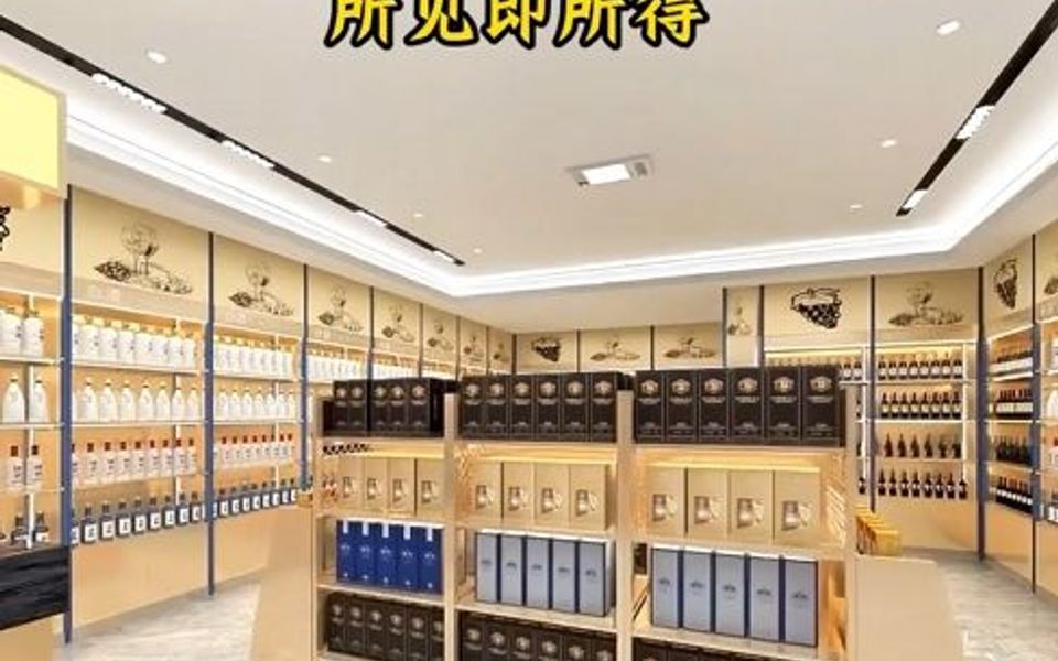 名烟名酒店装修展示柜酒柜效果图所见即所得哔哩哔哩bilibili