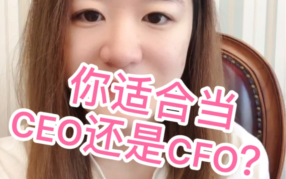 你适合当CEO还是CFO?哔哩哔哩bilibili