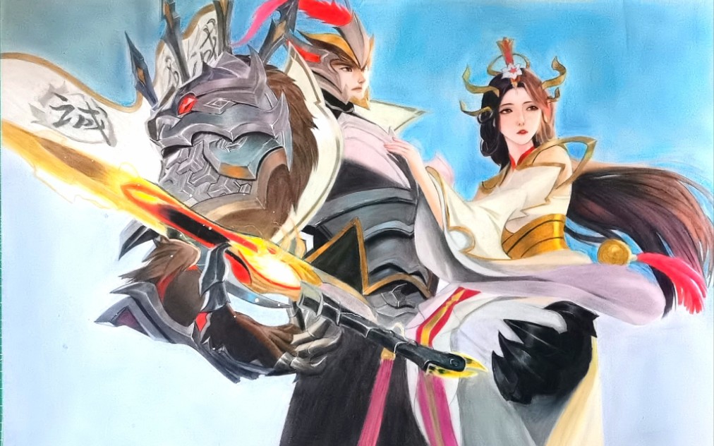 临摹手绘干将莫邪