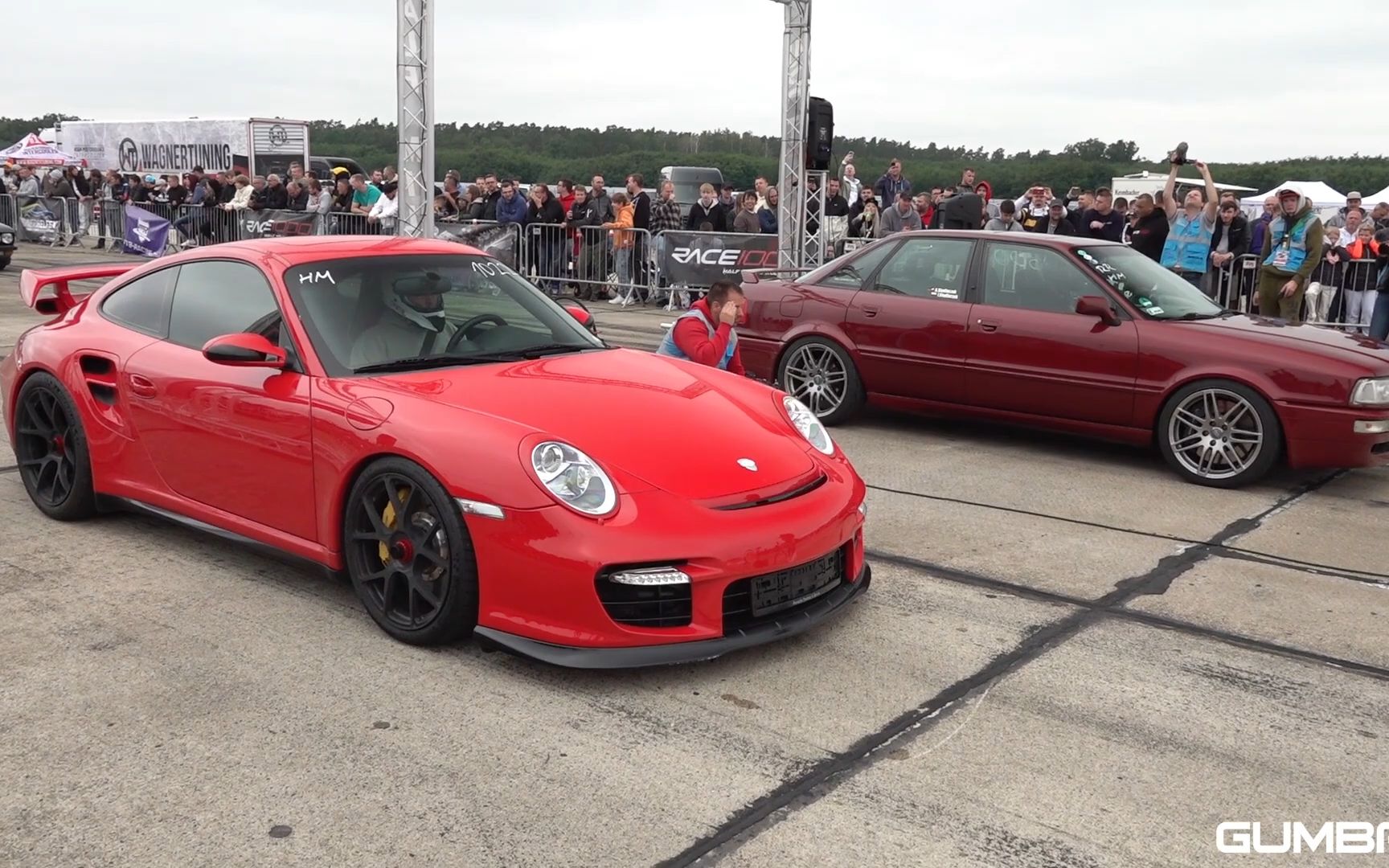 620hp 奥迪 80 b4 turbo quattro vs 1100hp 保时捷 997 turbo s pdk