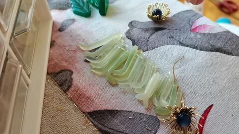 古风中国风汉服发饰玉簪花玉石发簪岫玉菊花发簪教学视频出材料包 哔哩哔哩