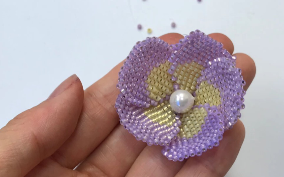 串珠手工花教程手工辑珠花花教程