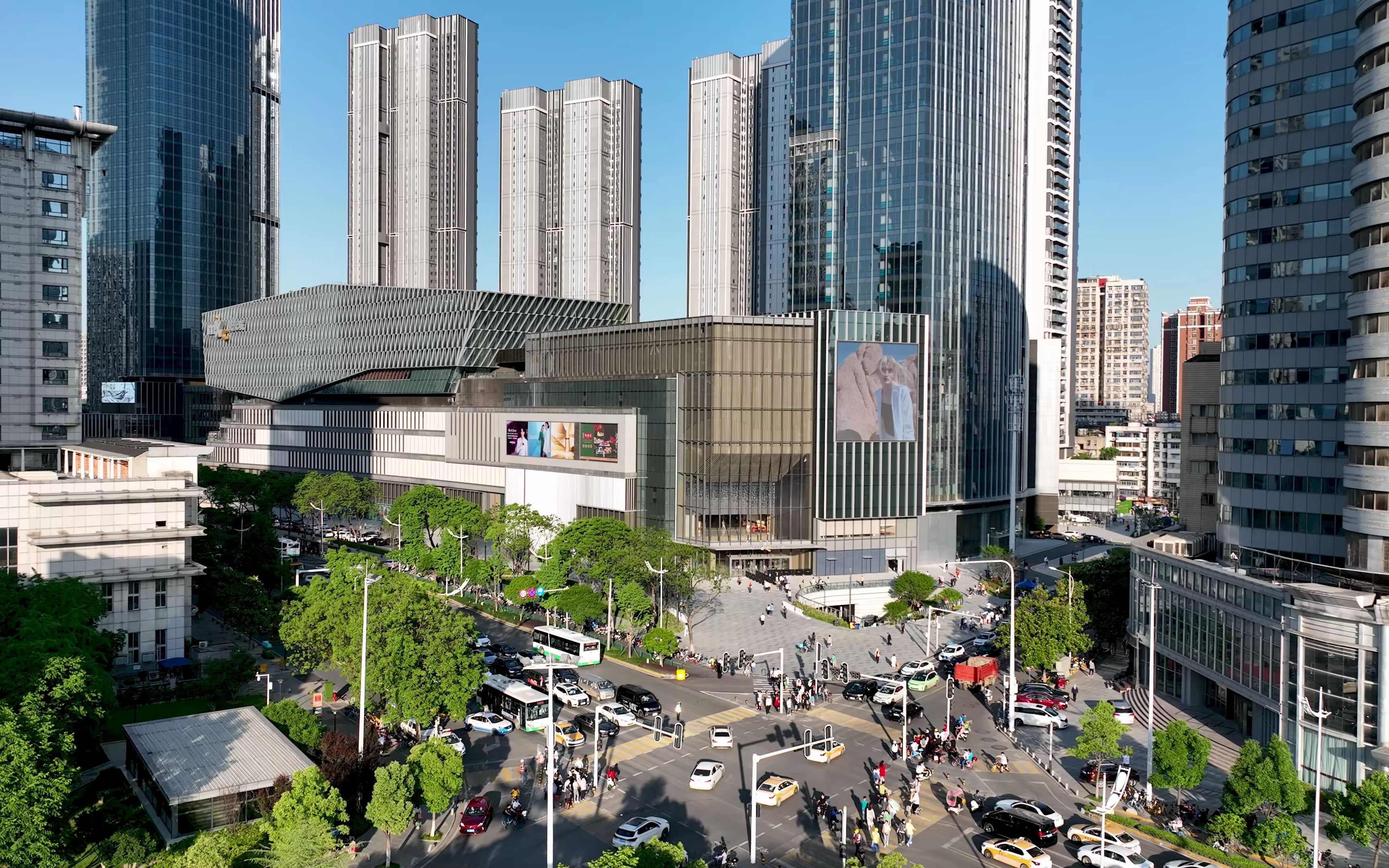 航拍武汉万象城