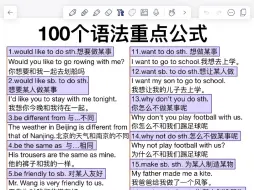 Download Video: 拯救零基础语法‼️英语100个重点语法公式！