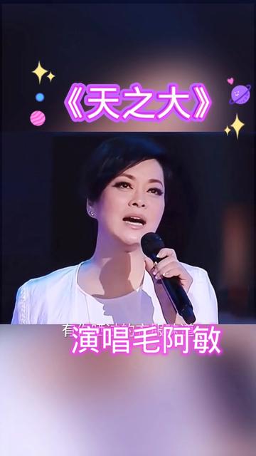 毛阿敏深情演唱《天之大》 非常感人的一首歌曲