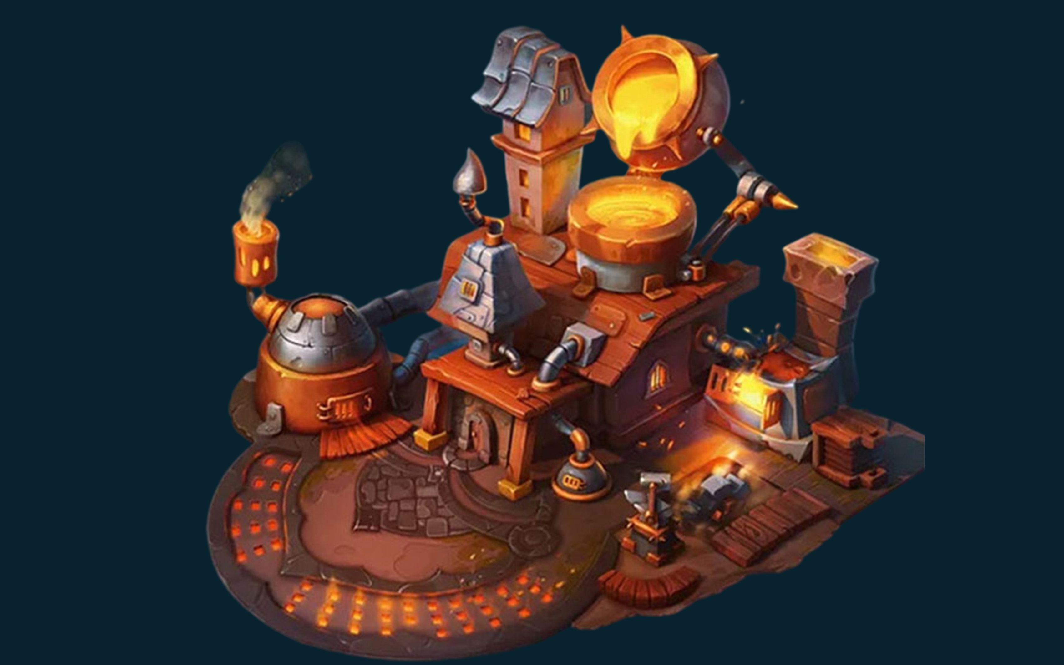 【3dmax场景建模】次世代卡通" 工坊 "场景建模教学,3dmax零基础教程