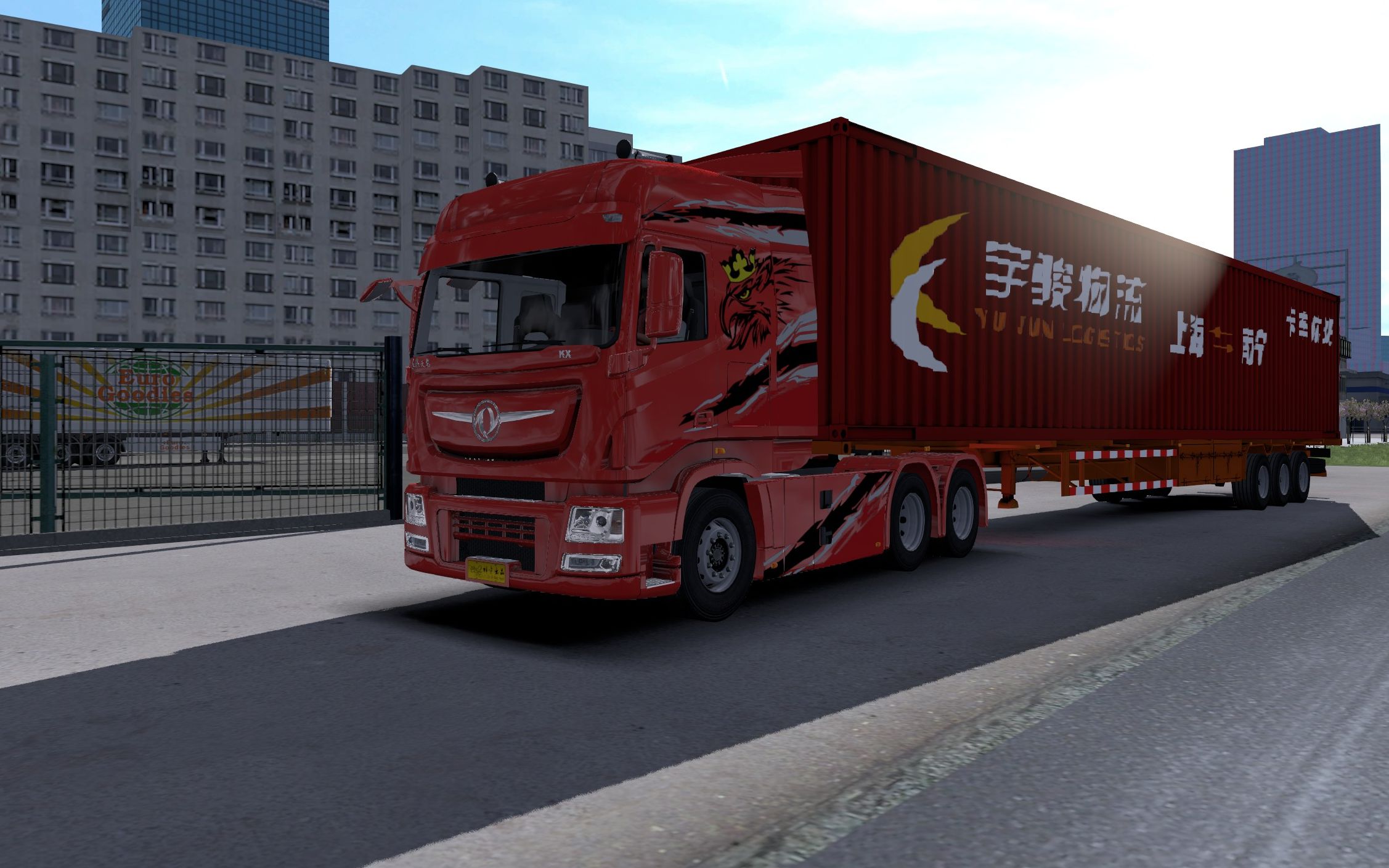 欧卡2-驾驶东风天龙旗舰运输物流,马不停蹄到达了肇庆1.37