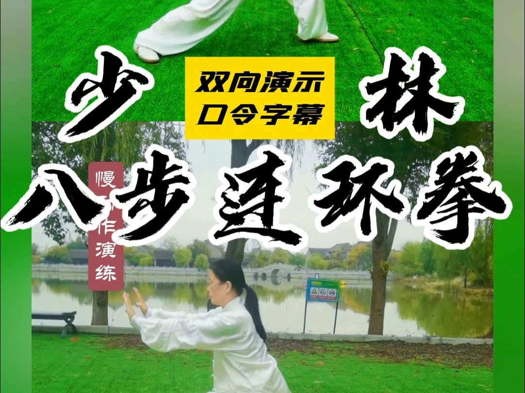 【慢动作双向演示】少林八步连环拳带口令字幕