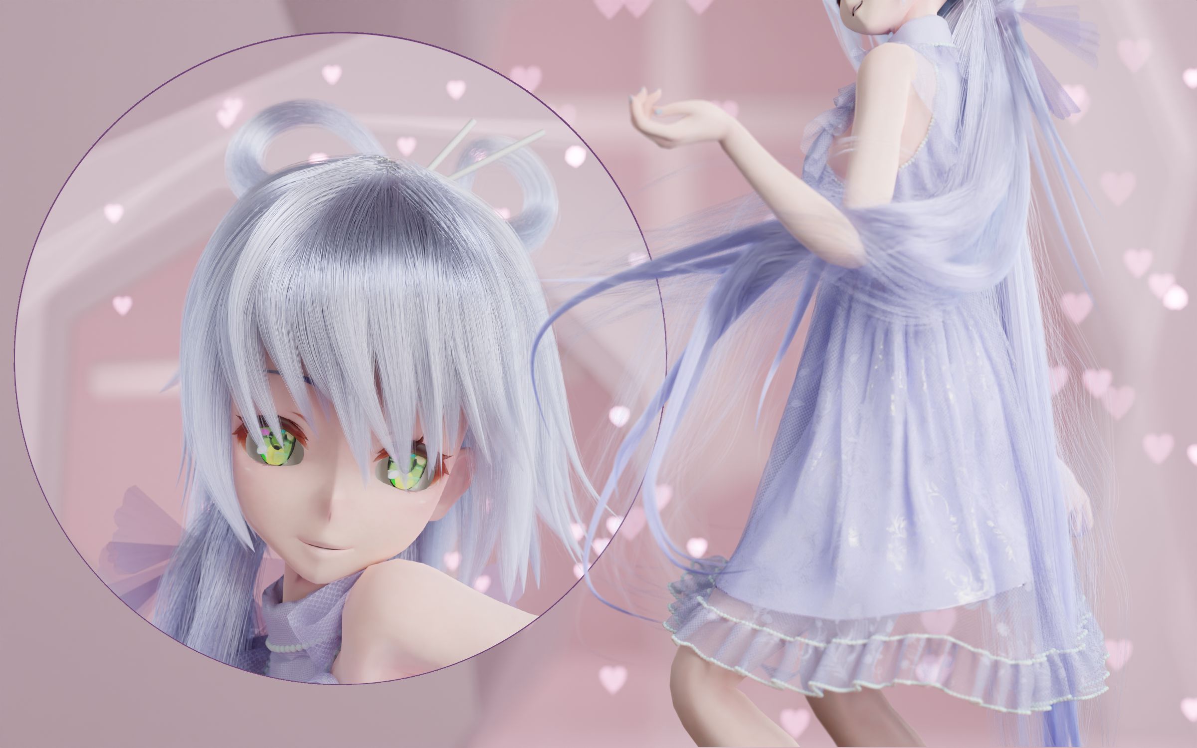 【4k/洛天依/毛发】[双层小裙子]~小鹿乱撞