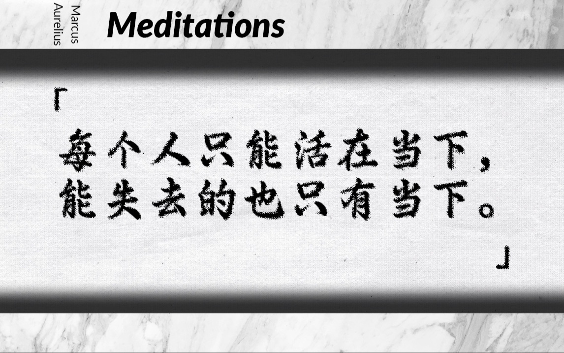 一粒焦虑迷茫的速效药,沉思是人与生俱来的情绪应对之法《沉思录》奥勒留哔哩哔哩bilibili