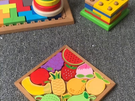 木质水果拼图玩具