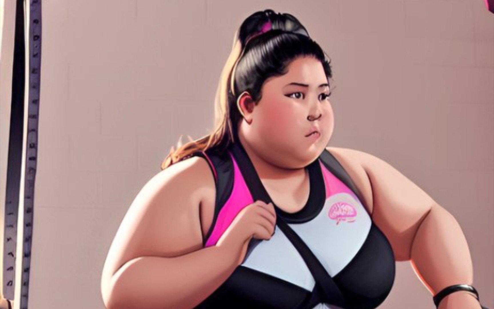 ai画的健身胖妹